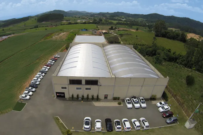 Vista aérea da planta industrial da Effisa